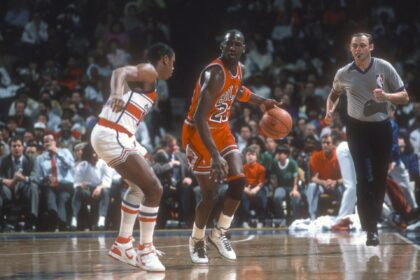 Starr played against Michael Jordan in the 1995 NBA Playoffs and lent him his signature shoes, the only time MJ didn't wear Air Jordans.