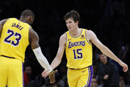 Austin joked about La Lakers's rookie year's goal, "It's accompanied by a ridiculous battle with LeBron James.