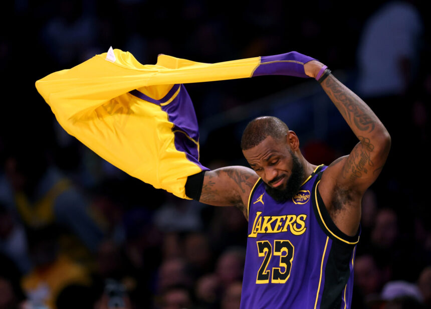 Lakers' LeBron James looks to pass Michael Jordan and break another great player's overwhelming NBA record