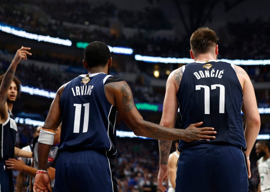 Luca DonCIC and Kyrie IRVING spent a special moment after the NBA Final.