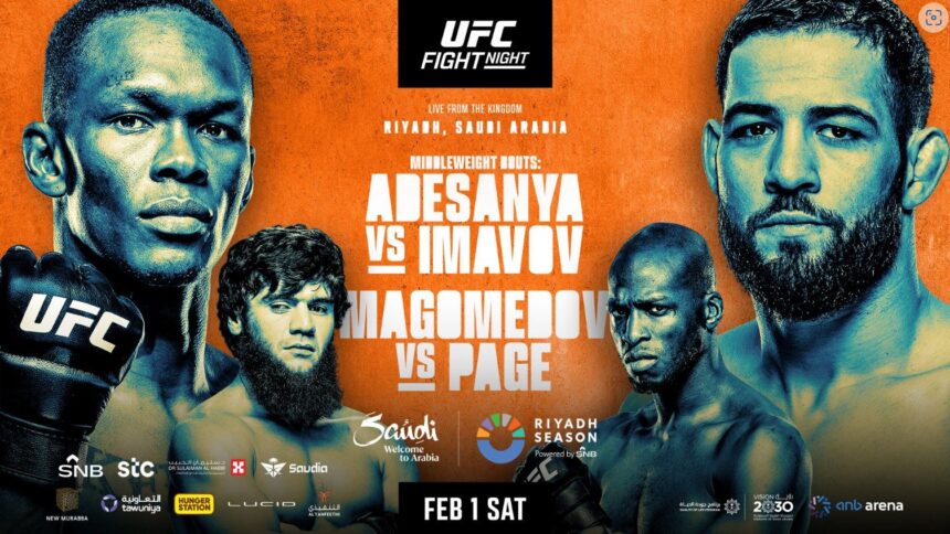 UFC Saudi Arabia, Adesanya, Imavov, Results, UFC