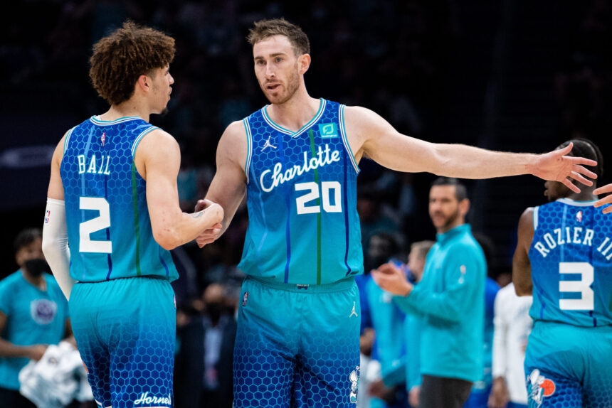 Former Hornet Gordon Hayward is working on the potential trade in Lamello balls.