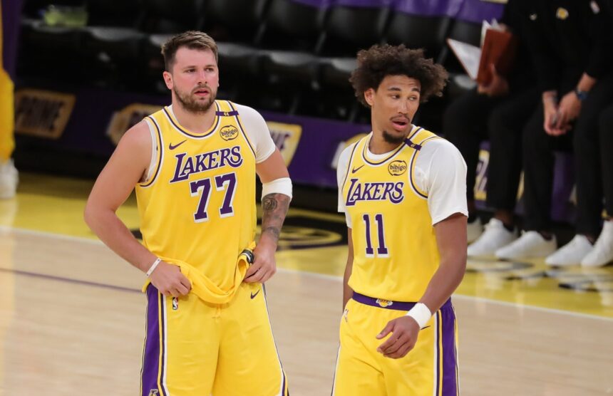 Trey Murphy raves about Luca Donsic's standout about playing against the Lakers, raving about Jackson Hayes